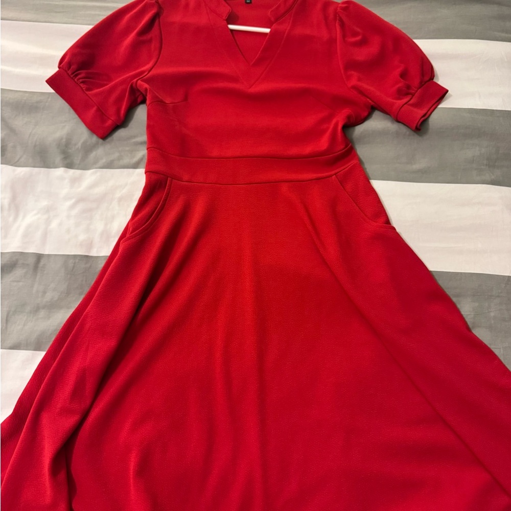 Amazon Red Midi Dress Medium